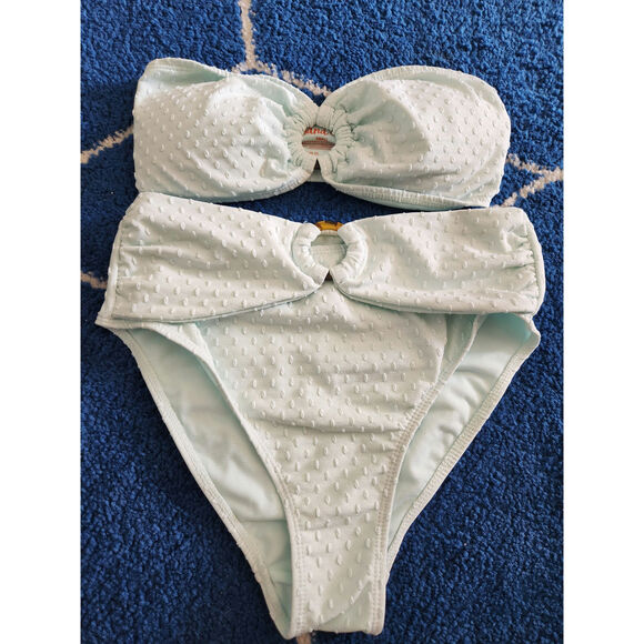 Cabana Del Sol Women's 2 Piece High Waisted Bikini Small - Picture 1 of 7